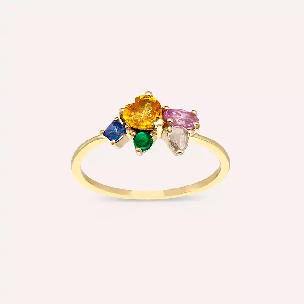 Pırlanta Nasıl Oluşur? Doğadan Vitrine Uzun Bir Yolculuk — 1.08 CT Elmas, Multicolor Safir ve Brown Pırlanta Taşlı Yüzük
