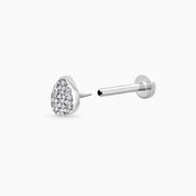 0.03 CT Pırlanta Taşlı Beyaz Altın Piercing