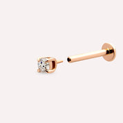 0.05 CT Pırlanta Rose Altın Tektaş Piercing