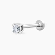 0.06 CT Pırlanta Beyaz Altın Tektaş Piercing