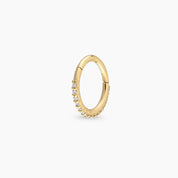 0.06 CT Pırlanta Taşı Sarı Altın Halka Piercing