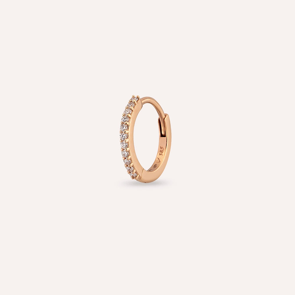 0.09 CT Pırlanta Taşlı Rose Altın Conch Piercing