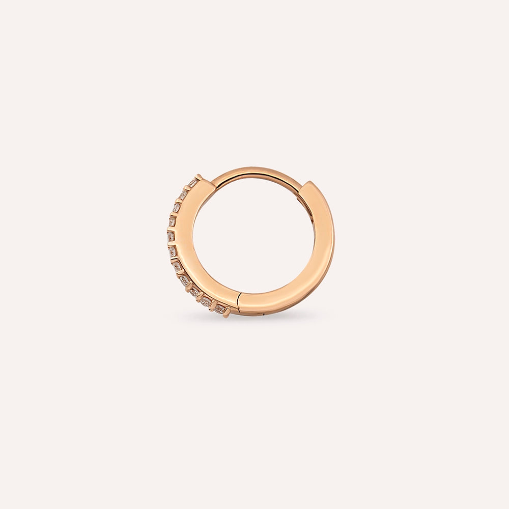 0.09 CT Pırlanta Taşlı Rose Altın Conch Piercing