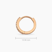 0.09 CT Pırlanta Taşlı Rose Altın Conch Piercing