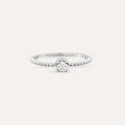 0.13 CT Tektaş Pırlanta Beyaz Altın Yüzük