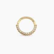 0.16 CT Pırlanta Taşlı Sarı Altın Halka Piercing