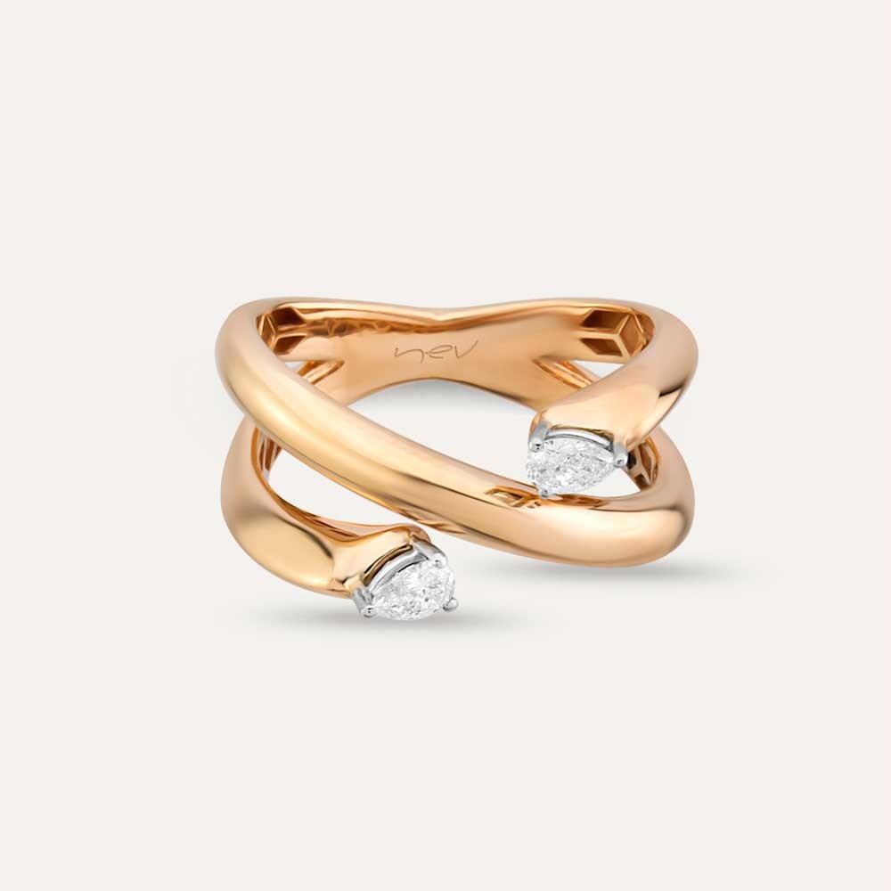 0.24 CT Damla Kesim Pırlanta Taşlı Yüzük
