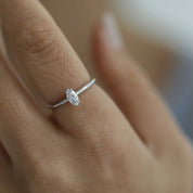 0.32 CT Markiz Pırlanta Taşlı Yüzük