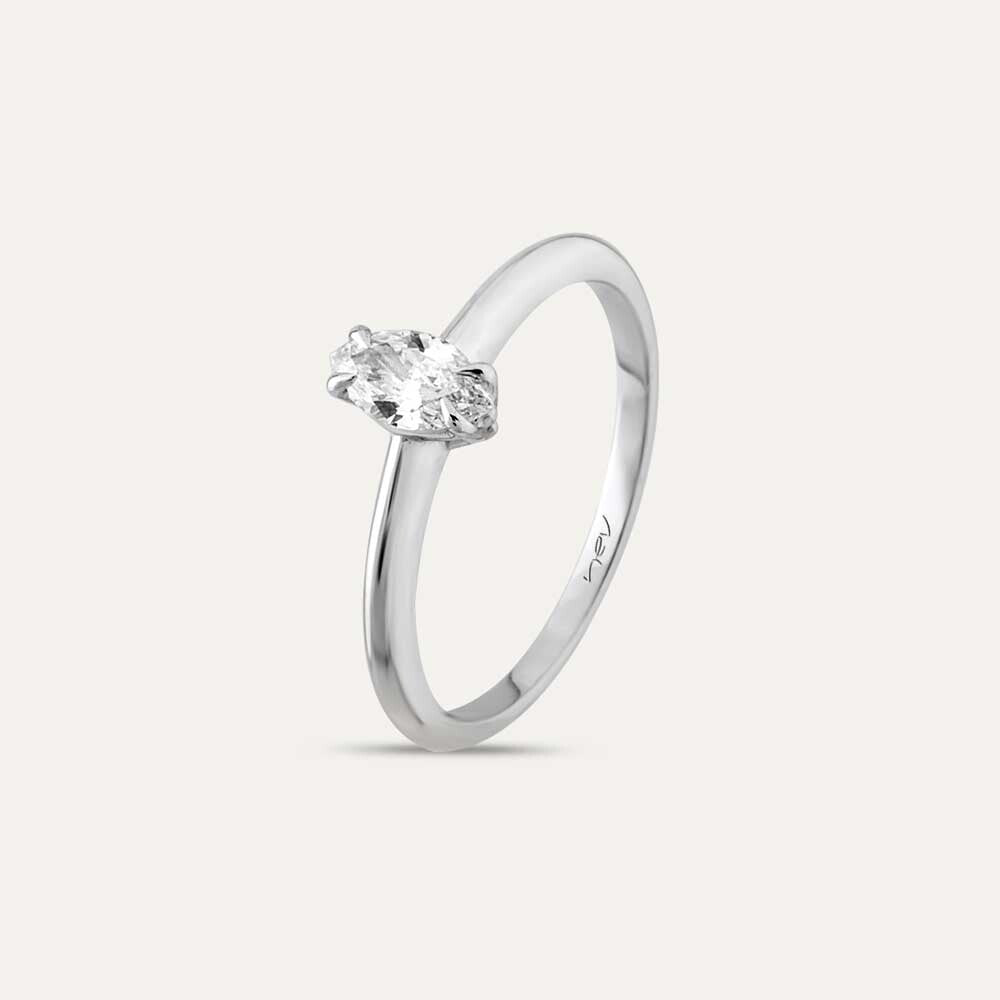 0.32 CT Markiz Pırlanta Taşlı Yüzük