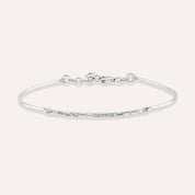 0.33 CT Baget Kesim Pırlanta Taşlı Beyaz Altın Bileklik