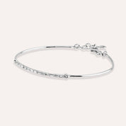 0.33 CT Baget Kesim Pırlanta Taşlı Beyaz Altın Bileklik