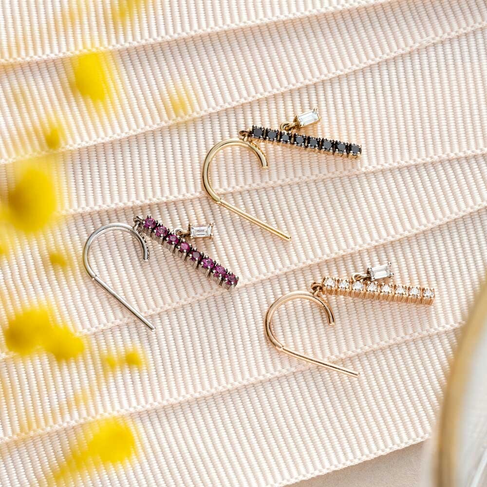 0.40 CT Pırlanta Taşlı Sallantılı Küpe