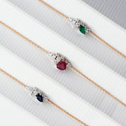 0.41 CT Zümrüt ve Pırlanta Taşlı Rose Altın Bileklik
