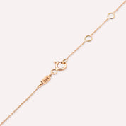 0.44 CT Pırlanta Taşlı Rose Altın Kolye