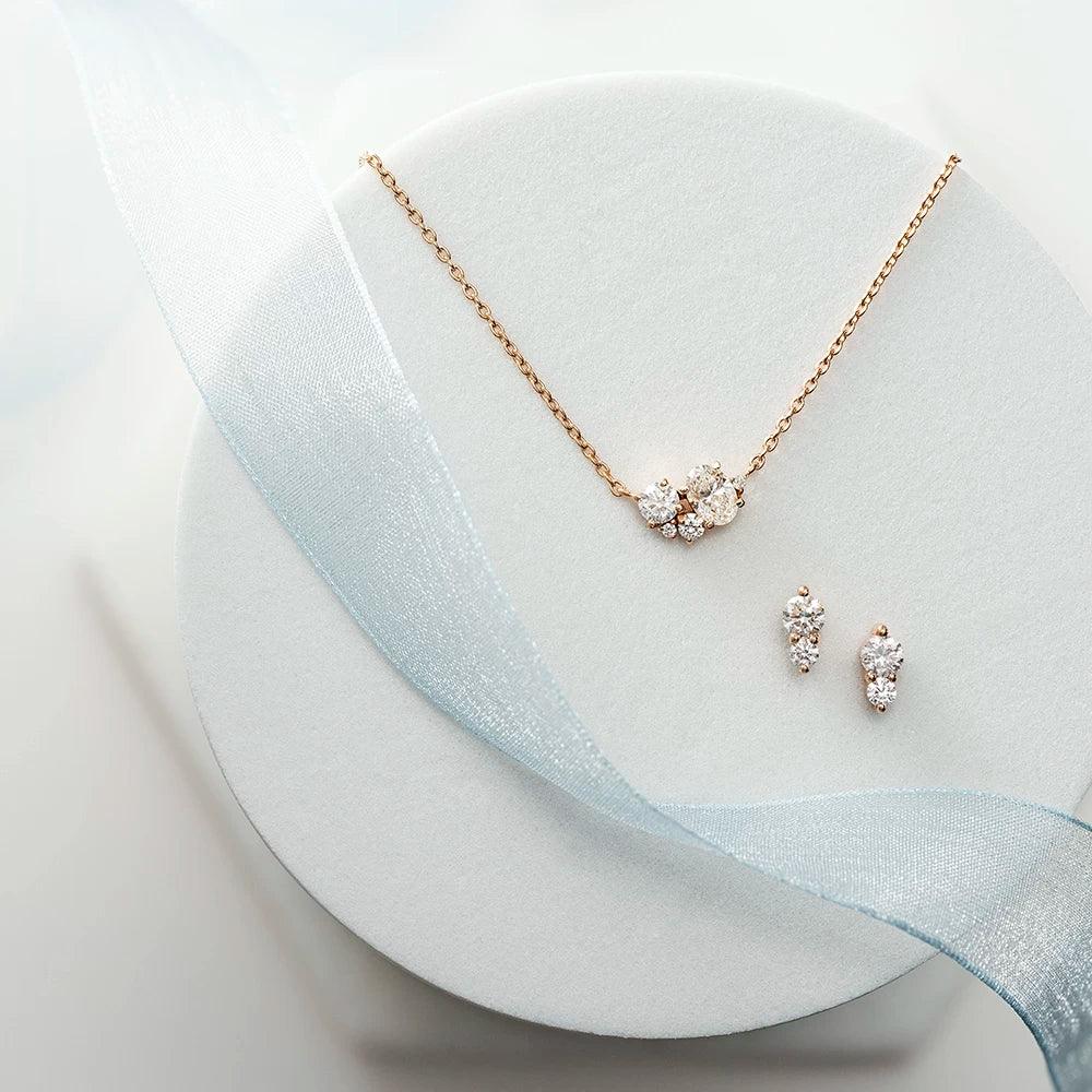 0.44 CT Pırlanta Taşlı Rose Altın Kolye - Tufanlar Kuyumculuk