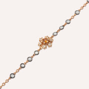 0.46 CT Orange Safir ve Elmas Taşlı Rose Altın Bileklik