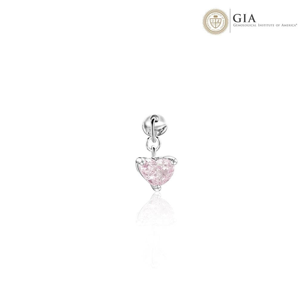 0.50 ct Unico Kalp Pembe Pırlanta Piercing - GIA Sertifikalı Ürün