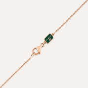 0.54 CT Brown Pırlanta ve Multicolor Safir Taşlı Y Harf Kolye