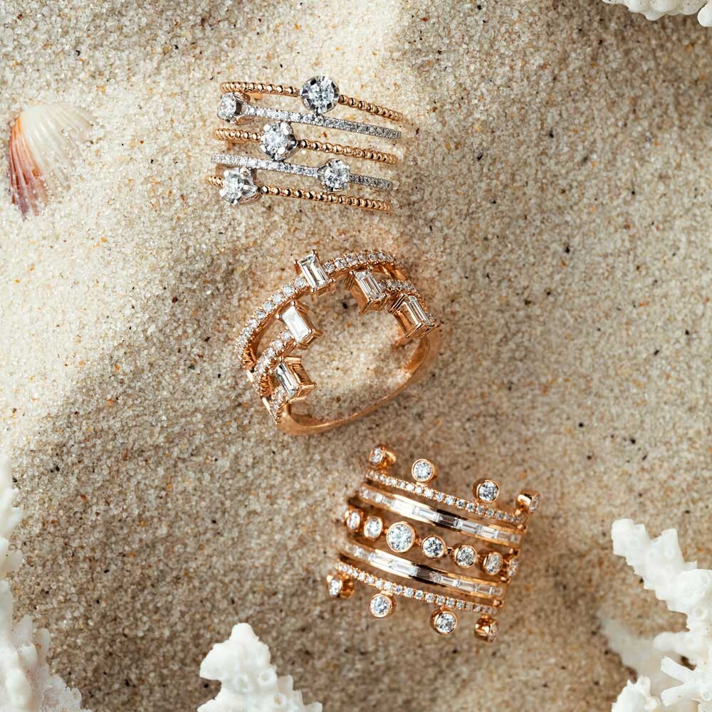 0.56 CT Pırlanta Taşlı Sıralı Yüzük