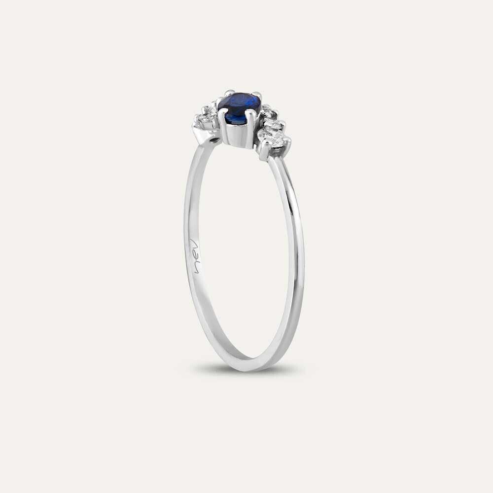 0.58 CT Safir ve Pırlanta Taşlı Yüzük - Tufanlar Kuyumculuk