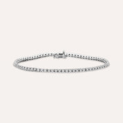 0.66 CT Pırlanta Taşlı Beyaz Altın Suyolu Bileklik
