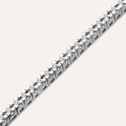0.66 CT Pırlanta Taşlı Beyaz Altın Suyolu Bileklik