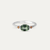 0.94 CT Green Safir ve Orange Safir Taşlı Yüzük - Tufanlar Kuyumculuk