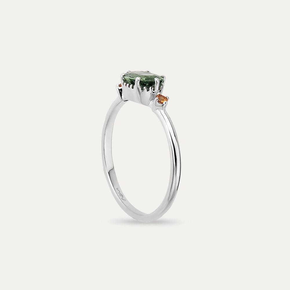 0.94 CT Green Safir ve Orange Safir Taşlı Yüzük - Tufanlar Kuyumculuk