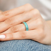 14 Ayar Altın Şık Mineli Taşlı Yüzük