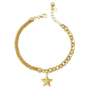 14 Ayar Altın Yıldız Charm Popcorn Bileklik