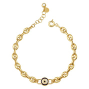 14 Ayar Altın Mineli Nazar Boncuklu Bileklik