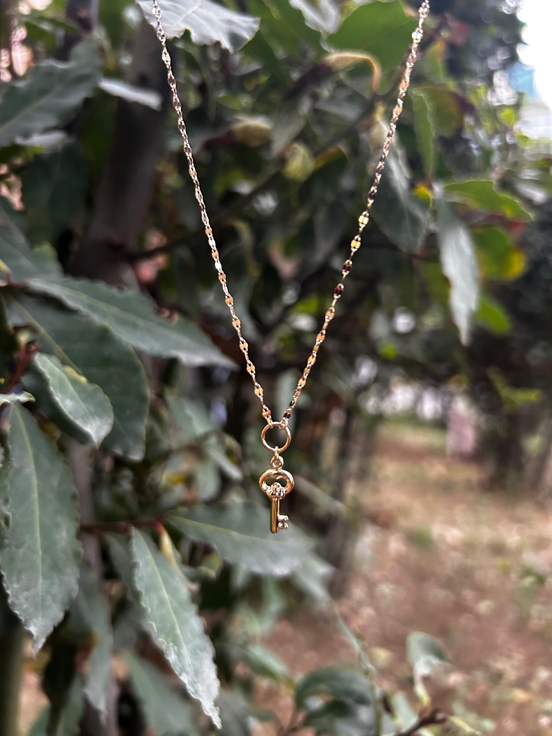 Kelebek Zincir Kilit Kolye