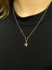 Kelebek Zincir Aynalı Yıldız Kolye