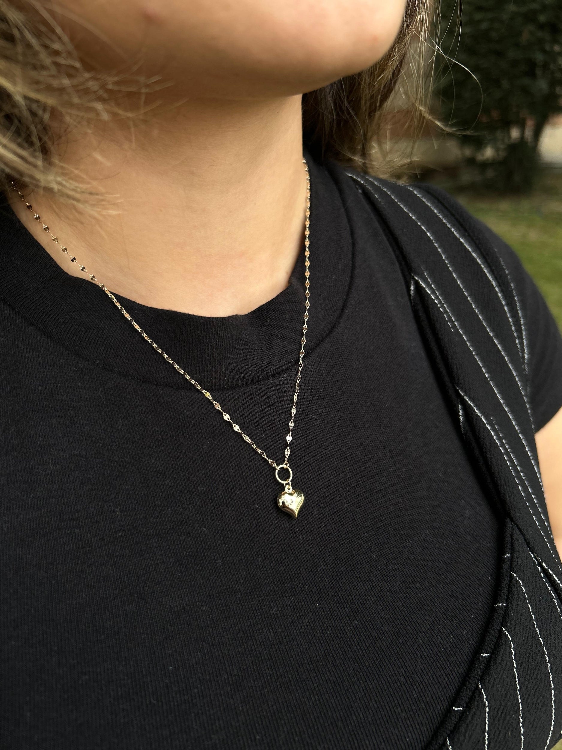 14 Ayar Kelebek Zincir Kalpli Kolye