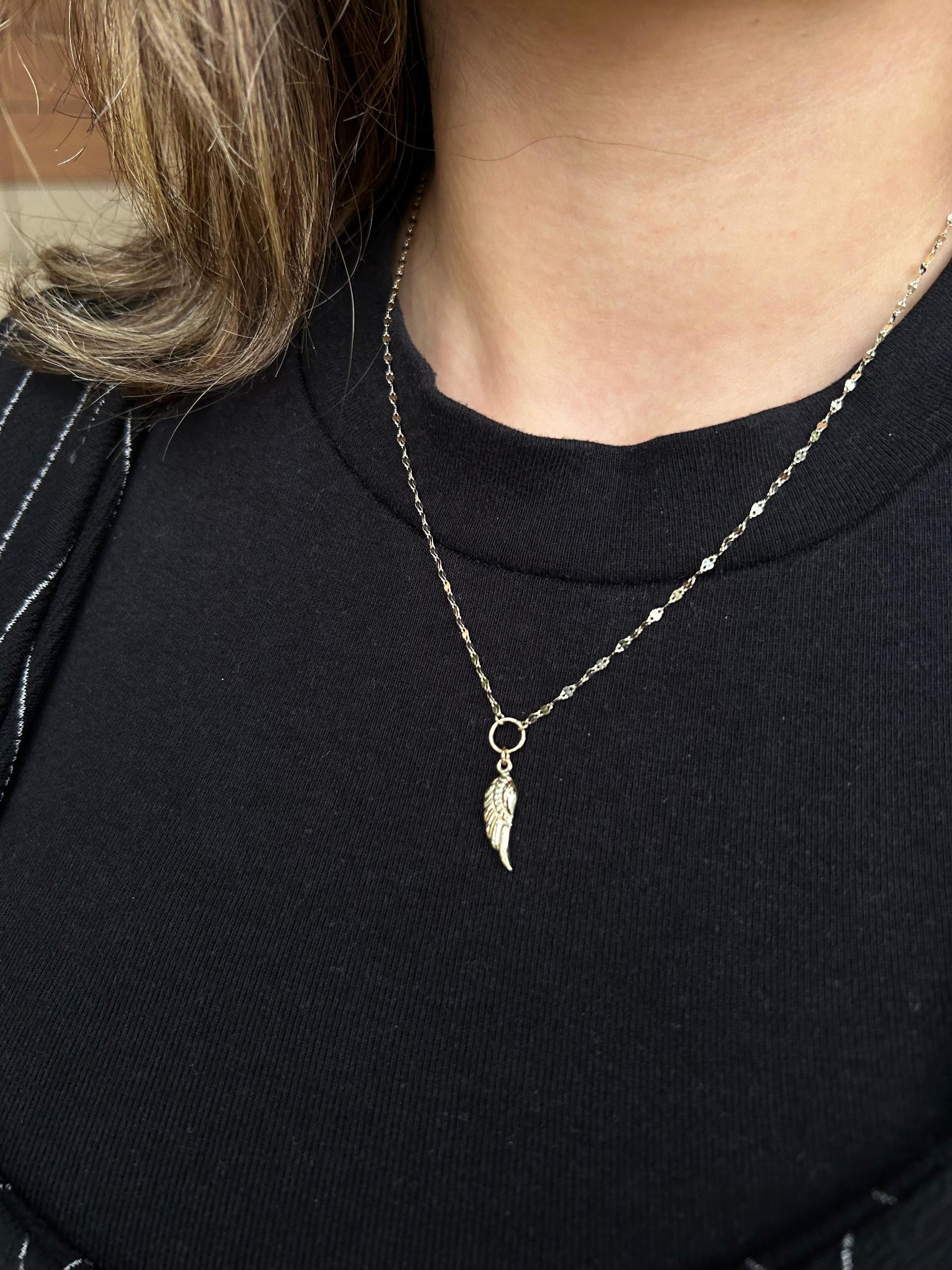 14 Ayar Kelebek Zincir Melek Kanadı Kolye