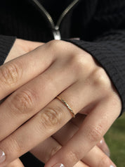 14 Ayar Altın Minimal Burgu Yüzük