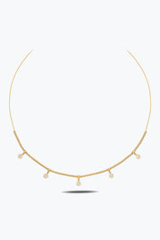 Mineli Taş Detay Yarım Kolye