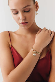 Pembe Lotus Charm Bileklik