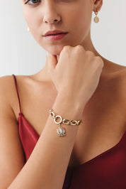 Pembe Lotus Charm Bileklik