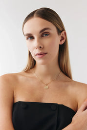 Vintage Etnik Desen Çift Zincir Kolye