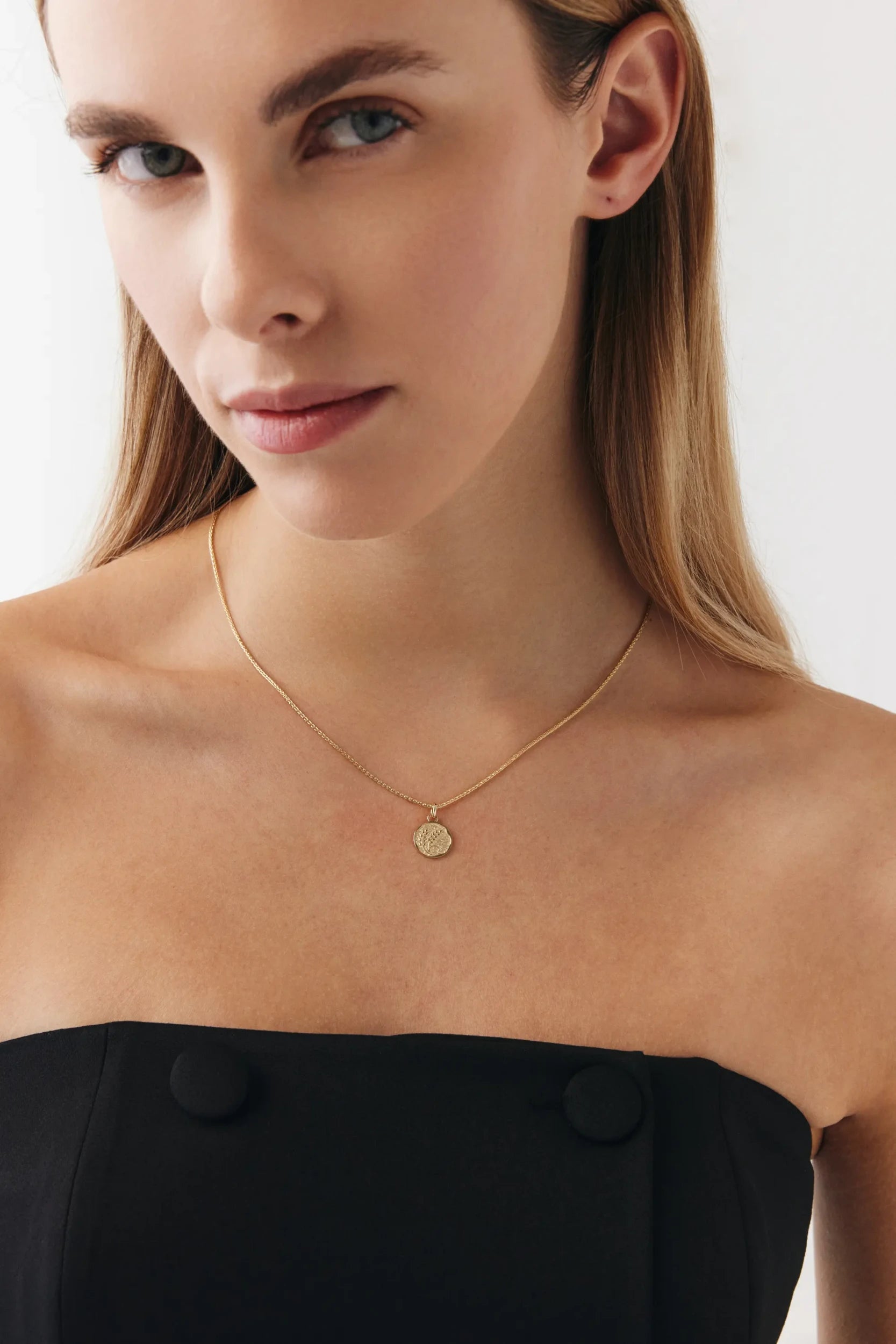 Soft Zincir Başak Uç Damga Kolye