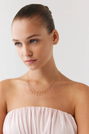 Minimal Silindir Sallantılı Shakira Kolye