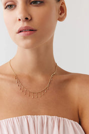 Minimal Silindir Sallantılı Shakira Kolye