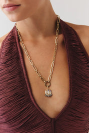 Mor Lotus Charm Kolye