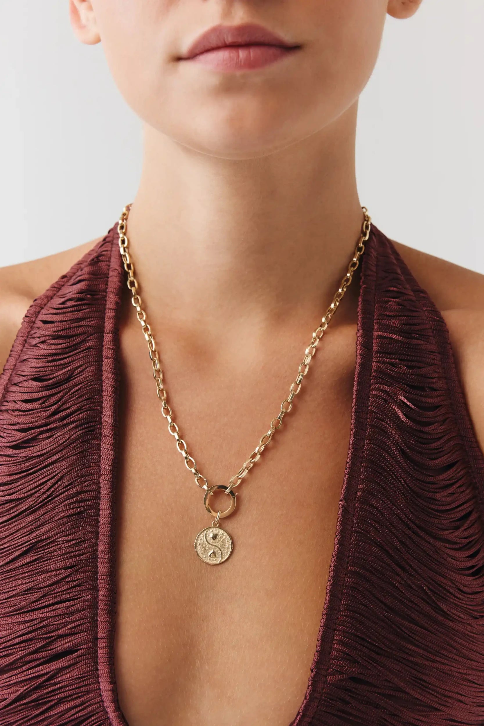 Altın Kalpler Charm Kolye