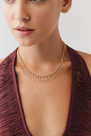 Bakla Zincir Detaylı Shakira Kolye