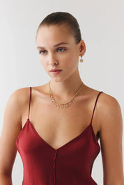 Ezme Zincir Detaylı Shakira Kolye