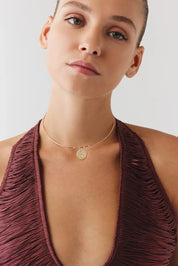 Kalpler Damga Uçlu Tel Choker