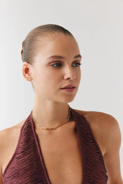 Altın Sade Zincir Choker