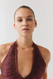 Altın Sade Zincir Choker